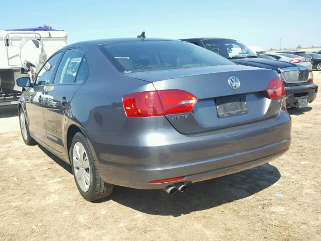 3VWD17AJ5EM265576 - 2014 VOLKSWAGEN JETTA SE GRAY photo 3