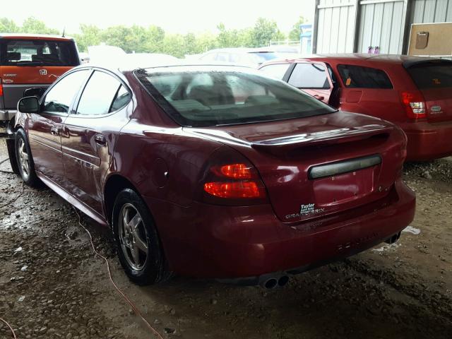 2G2WS522741353494 - 2004 PONTIAC GRAND PRIX BURGUNDY photo 3