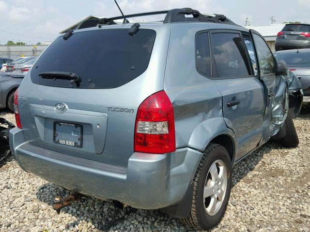 KM8JM12B16U274429 - 2006 HYUNDAI TUCSON GL TEAL photo 4