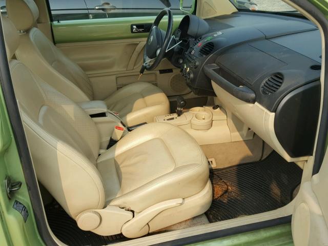 3VWCR31C55M416219 - 2005 VOLKSWAGEN NEW BEETLE მწვანე ფოტო 5