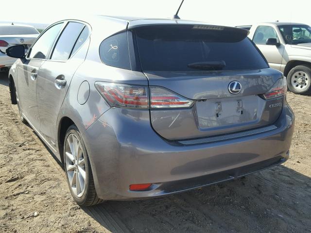 JTHKD5BH5C2096714 - 2012 LEXUS CT 200 GRAY photo 3