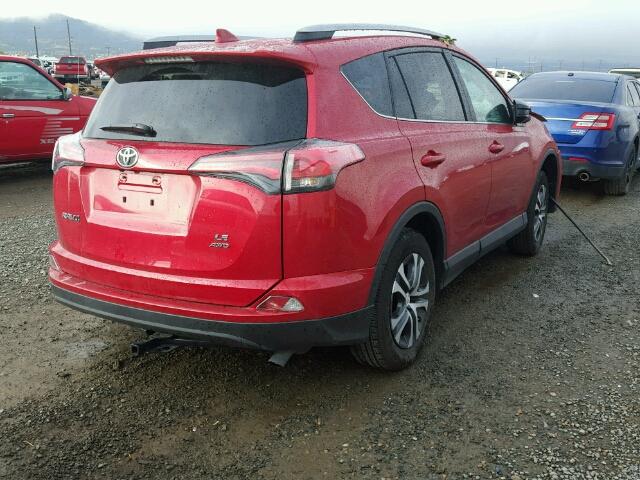 2T3BFREV4HW665362 - 2017 TOYOTA RAV4 RED photo 4