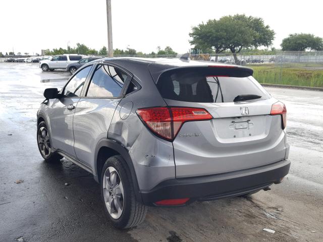 3CZRU5H37HM722964 - 2017 HONDA HR-V LX SILVER photo 3