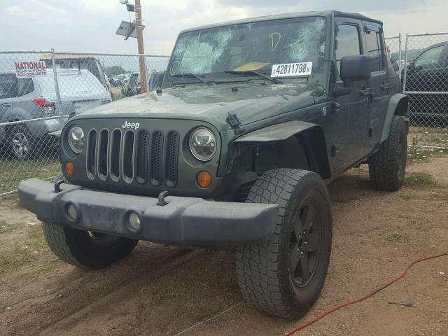 1J4GA59137L101766 - 2007 JEEP WRANGLER S GREEN photo 2