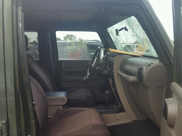 1J4GA59137L101766 - 2007 JEEP WRANGLER S GREEN photo 5