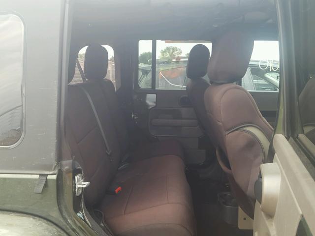 1J4GA59137L101766 - 2007 JEEP WRANGLER S GREEN photo 6