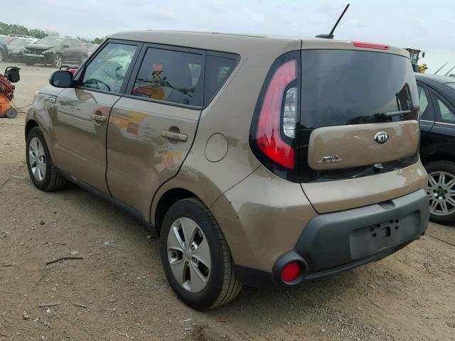 KNDJN2A23G7314874 - 2016 KIA SOUL BROWN photo 3