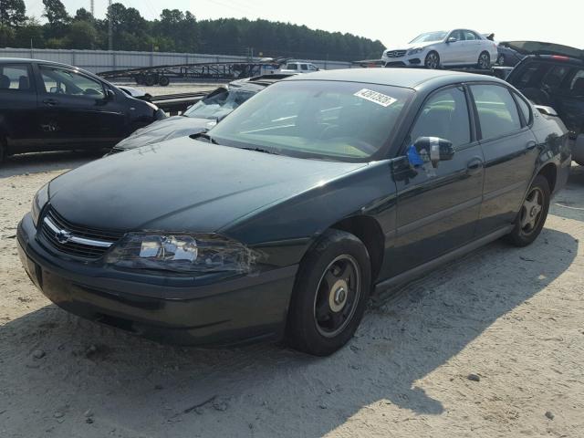 2G1WF52E329205036 - 2002 CHEVROLET IMPALA GREEN photo 2