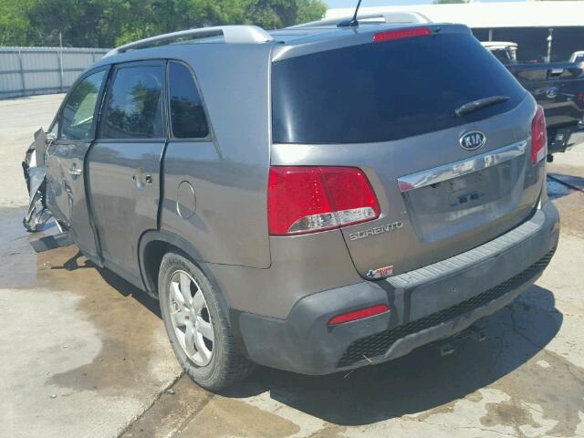 5XYKT4A68CG260851 - 2012 KIA SORENTO BA CHARCOAL photo 3