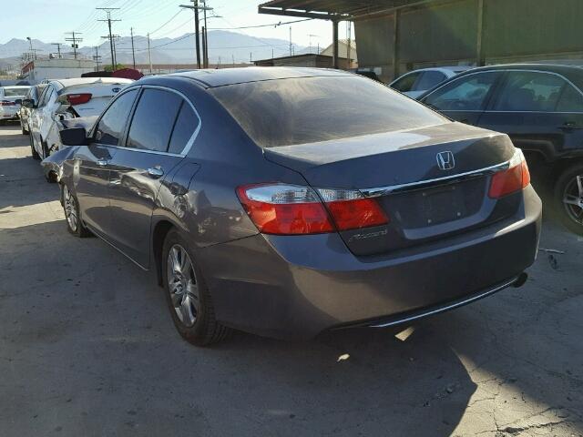 1HGCR2F30EA053123 - 2014 HONDA ACCORD LX GRAY photo 3