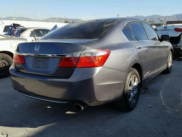 1HGCR2F30EA053123 - 2014 HONDA ACCORD LX GRAY photo 4