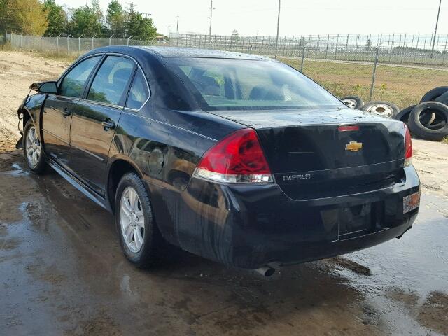 2G1WF5E39D1207899 - 2013 CHEVROLET IMPALA BLACK photo 3