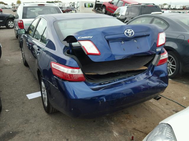 4T1BB46K68U051148 - 2008 TOYOTA CAMRY BLUE photo 3