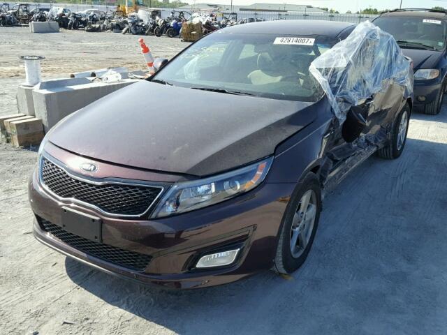 5XXGM4A74EG310230 - 2014 KIA OPTIMA LX BROWN photo 2