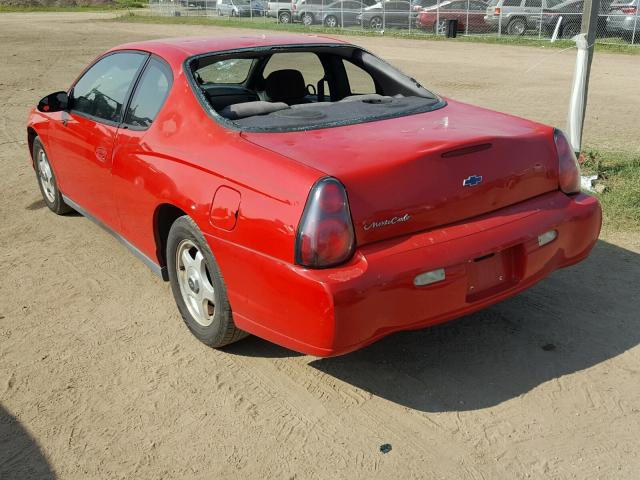 2G1WW12E659285719 - 2005 CHEVROLET MONTE CARL 红色 照片 3