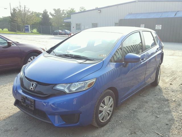 3HGGK5H56FM764481 - 2015 HONDA FIT LX BLUE photo 2