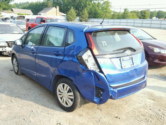 3HGGK5H56FM764481 - 2015 HONDA FIT LX BLUE photo 3