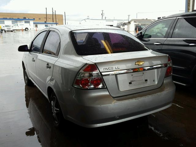 KL1TD56607B154062 - 2007 CHEVROLET AVEO BASE Gümüş foto 3