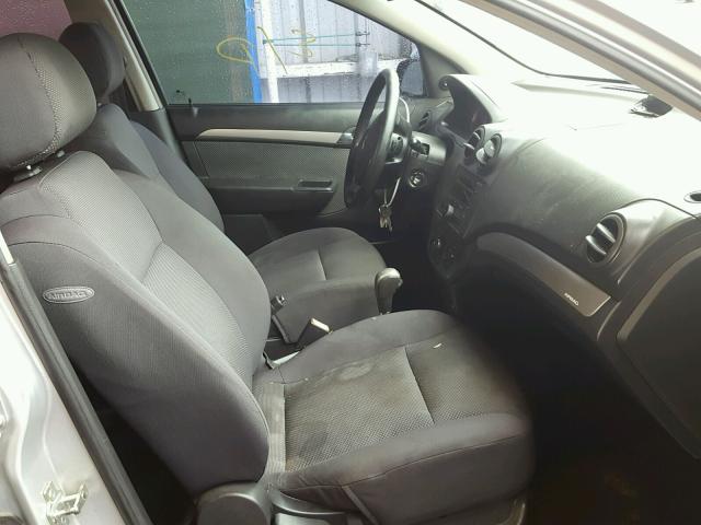 KL1TD56607B154062 - 2007 CHEVROLET AVEO BASE Gümüş foto 5