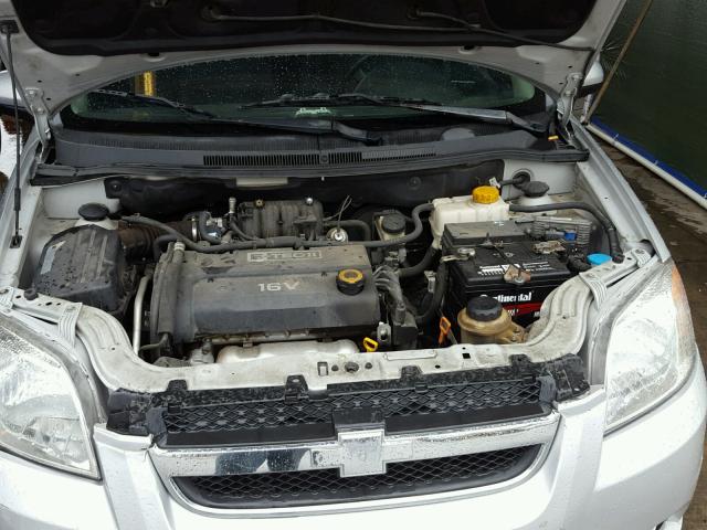 KL1TD56607B154062 - 2007 CHEVROLET AVEO BASE Gümüş foto 7