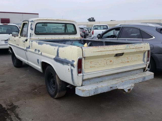 F25YRB17739 - 1967 FORD F-150 YELLOW photo 3