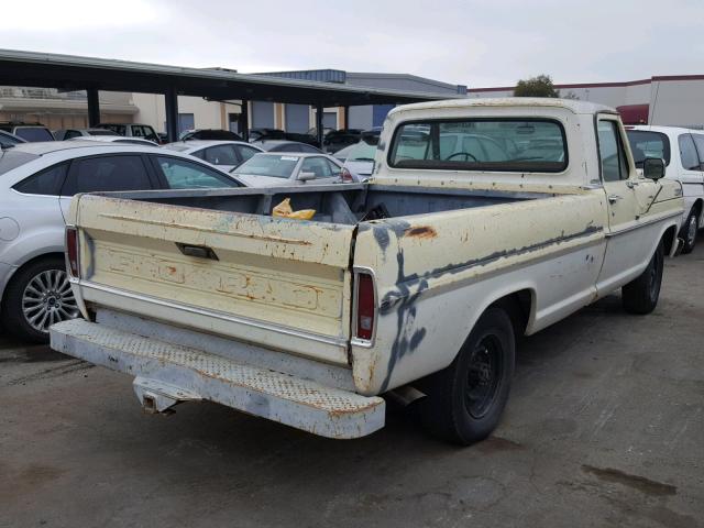 F25YRB17739 - 1967 FORD F-150 YELLOW photo 4