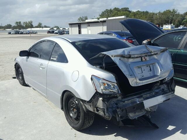 2HGFG12649H515560 - 2009 HONDA CIVIC SILVER photo 3