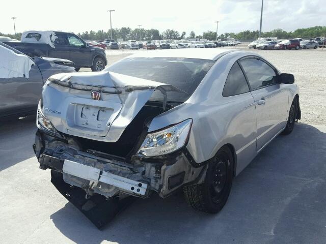 2HGFG12649H515560 - 2009 HONDA CIVIC SILVER photo 4