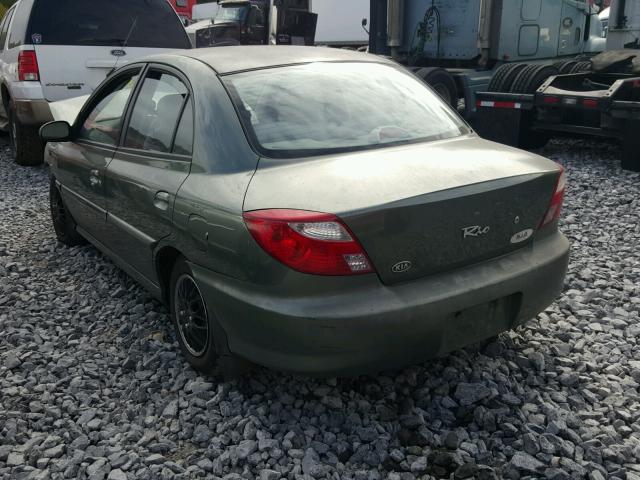 KNADC123116511539 - 2001 KIA RIO GREEN photo 3