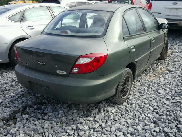 KNADC123116511539 - 2001 KIA RIO GREEN photo 4