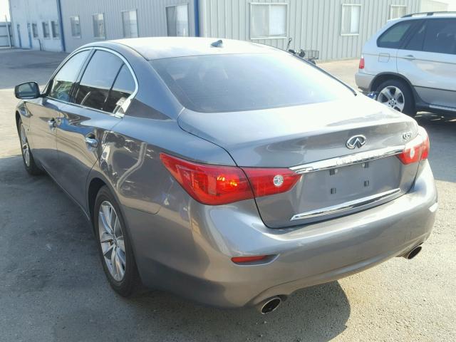 JN1BV7APXEM686291 - 2014 INFINITI Q50 BASE CHARCOAL photo 3