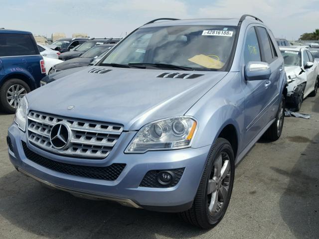 4JGBB86E99A447434 - 2009 MERCEDES-BENZ ML 350 BLUE photo 2