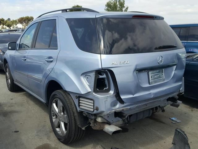 4JGBB86E99A447434 - 2009 MERCEDES-BENZ ML 350 BLUE photo 3