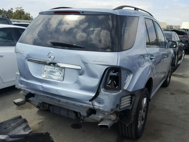 4JGBB86E99A447434 - 2009 MERCEDES-BENZ ML 350 BLUE photo 4