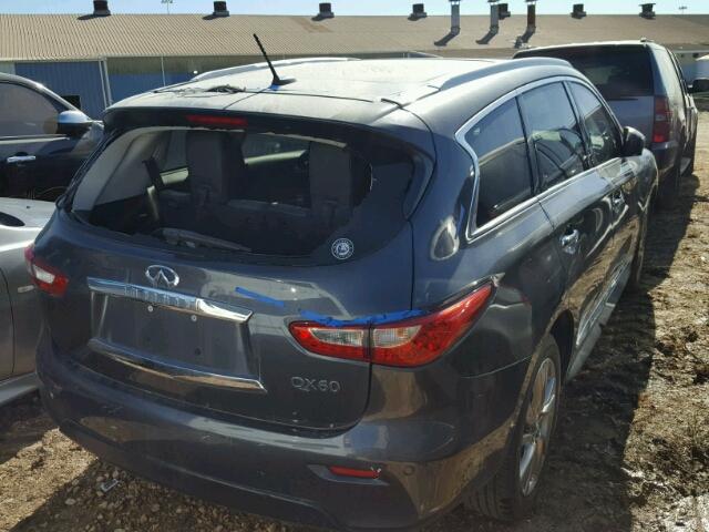 5N1AL0MN5EC525767 - 2014 INFINITI QX60 GRAY photo 4