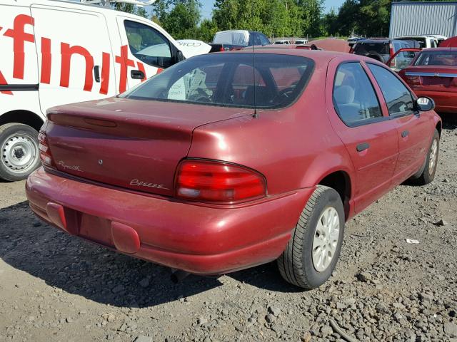 1P3EJ46C7VN678850 - 1997 PLYMOUTH BREEZE RED photo 4