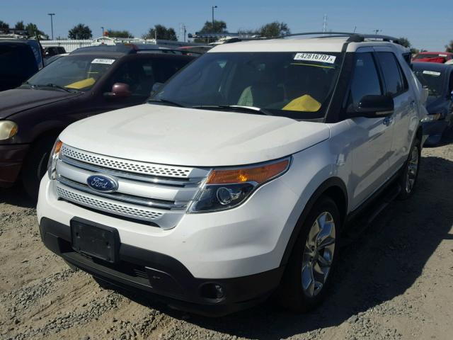 1FM5K8D81DGA67147 - 2013 FORD EXPLORER X WHITE photo 2