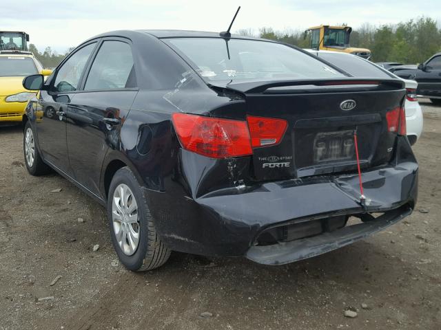 KNAFU4A29C5530946 - 2012 KIA FORTE EX BLACK photo 3