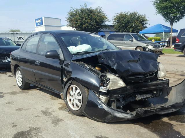 KNADC125946312521 - 2004 KIA RIO BLACK photo 1