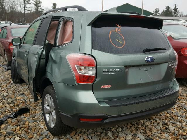 JF2SJAHC9GH534833 - 2016 SUBARU FORESTER 2 GREEN photo 3