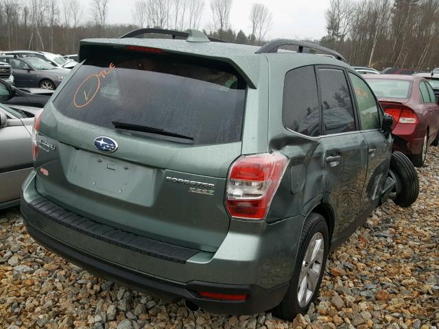 JF2SJAHC9GH534833 - 2016 SUBARU FORESTER 2 GREEN photo 4