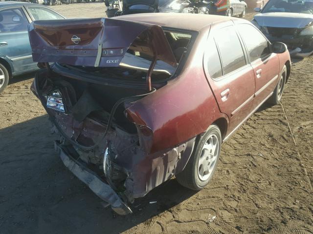 1N4DL01D81C226688 - 2001 NISSAN ALTIMA XE BURGUNDY photo 4