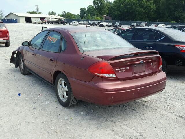 1FAFP53295A206781 - 2005 FORD TAURUS MAROON photo 3