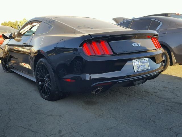 1FA6P8CF5H5266803 - 2017 FORD MUSTANG GT BLACK photo 3