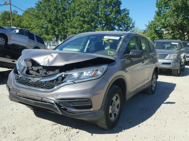 5J6RM4H35FL071892 - 2015 HONDA CR-V LX GRAY photo 2