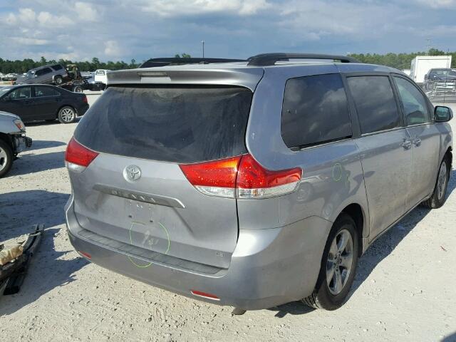 5TDKK3DC8CS224353 - 2012 TOYOTA SIENNA LE GRAY photo 4