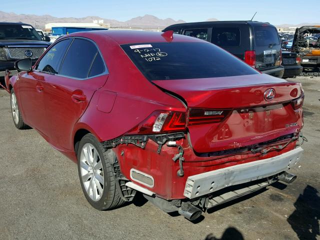 JTHBF1D23E5025170 - 2014 LEXUS IS 250 RED photo 3