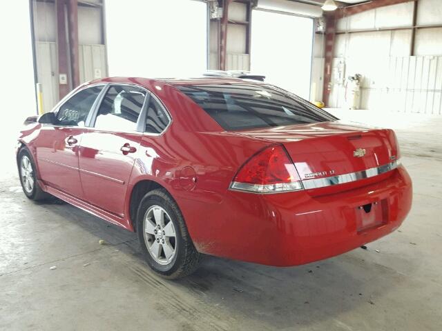 2G1WB5EKXA1192537 - 2010 CHEVROLET IMPALA LT RED photo 3