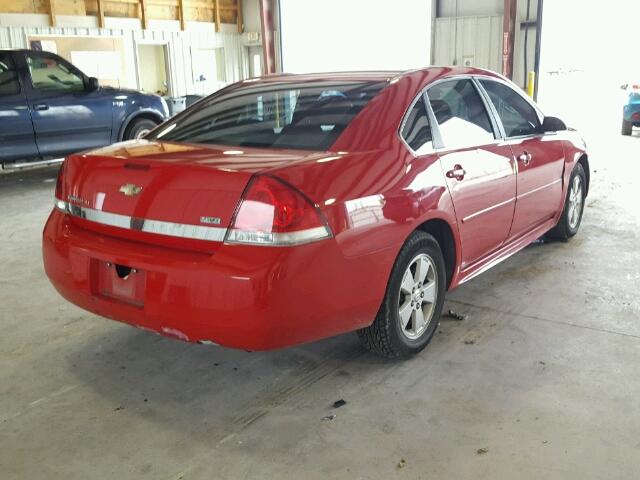 2G1WB5EKXA1192537 - 2010 CHEVROLET IMPALA LT RED photo 4