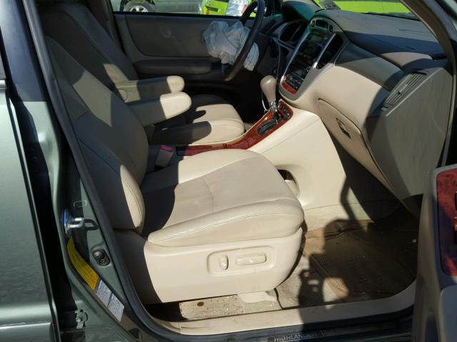 JTEEP21A960172343 - 2006 TOYOTA HIGHLANDER GREEN photo 5